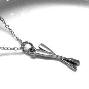 Tiny Oar Boat Paddle Charm Necklace